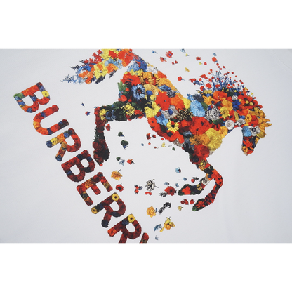 BUC036 New Year of the Horse Men's and Women's Summer Pure Cotton Top T-shirt Clothing