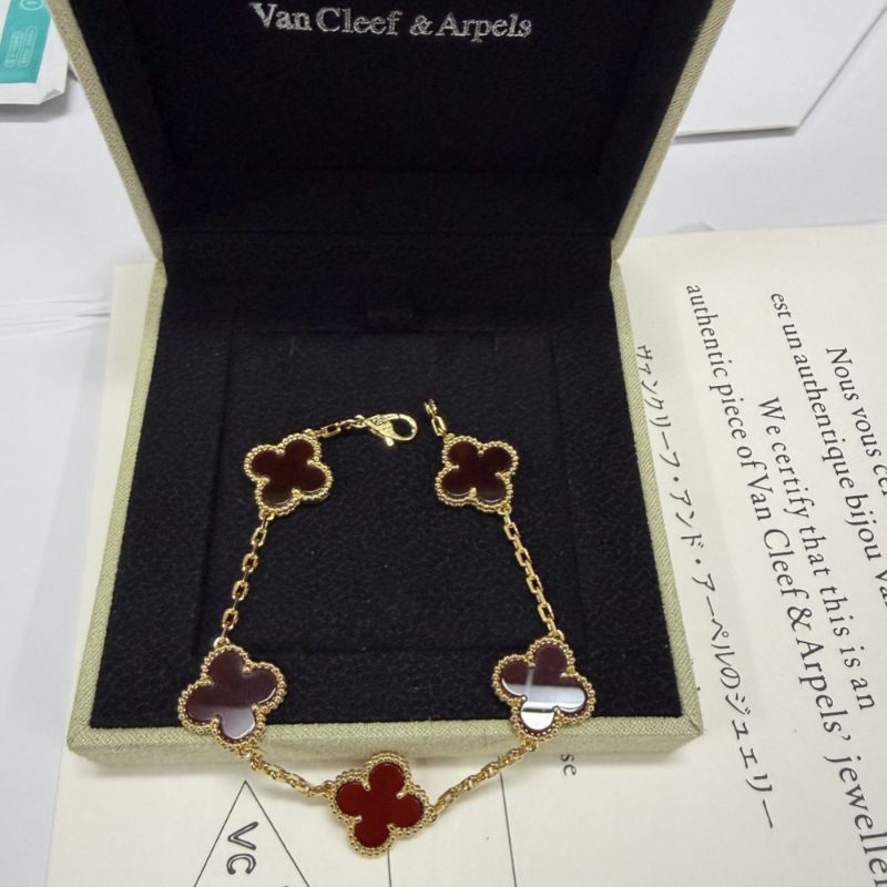 VAB38 Classic Four Leaf Clover High Quality Shell Bracelet Jewelry 1:1