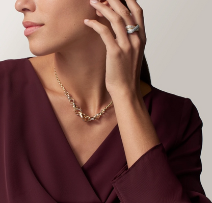 X734   Men's and women's titanium steel necklace jewelry