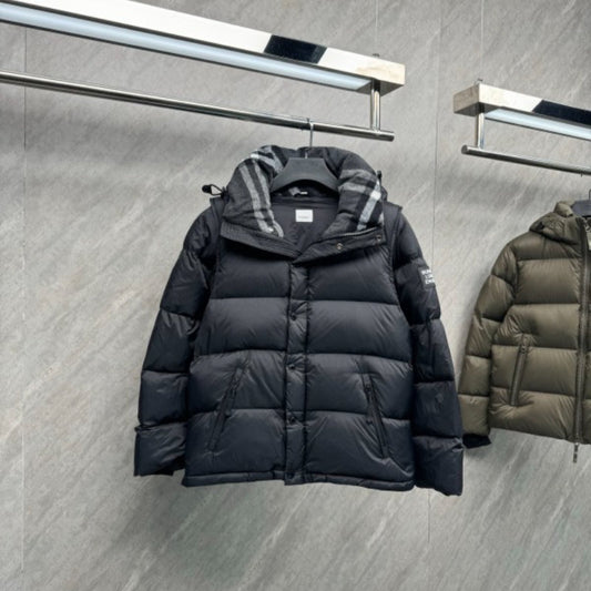 109765   New striped hooded sleeveless down jacket Top quliaty 1:1 clother