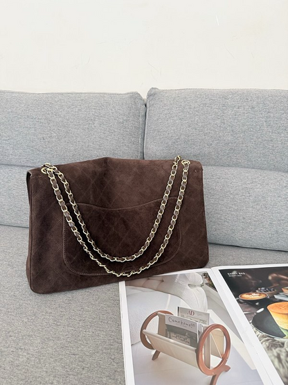 LCP101 Suede cowhide Bag 38.5-11-26CM 32-10-19.5CM Shoulder bags