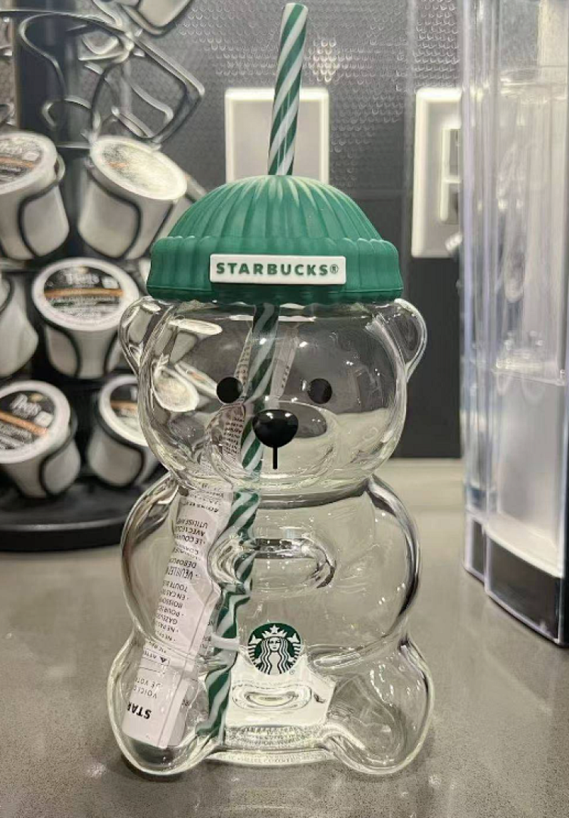 BBC1  Hot Bear Coffee Maker Cold Drink Glass Cup