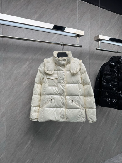 110221  New wool woven hooded down jacket Top quliaty 1:1 clothing