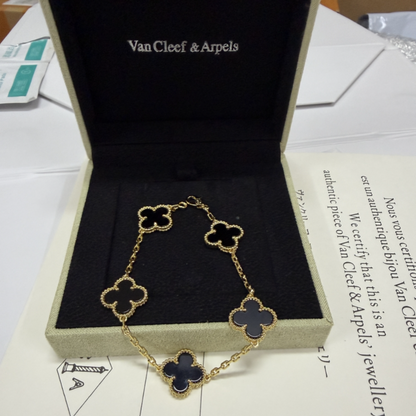 VAB38 Classic Four Leaf Clover High Quality Shell Bracelet Jewelry 1:1