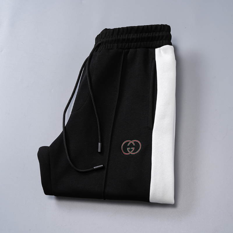 GUC400  New men's autumn and winter long sleeved suit top+pants clothing