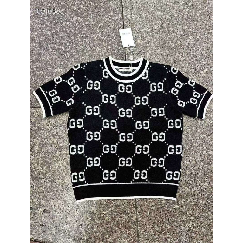 GUC14 New women's summer T-shirt knitted ice silk fabric clothes