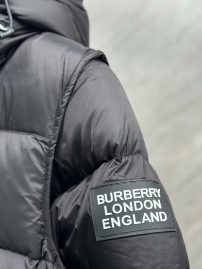 109765   New striped hooded sleeveless down jacket Top quliaty 1:1 clother