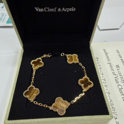 VAB38 Classic Four Leaf Clover High Quality Shell Bracelet Jewelry 1:1