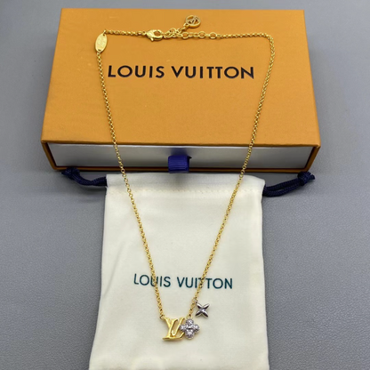 LN123 New Fashion V-shaped Flower Women's Necklace