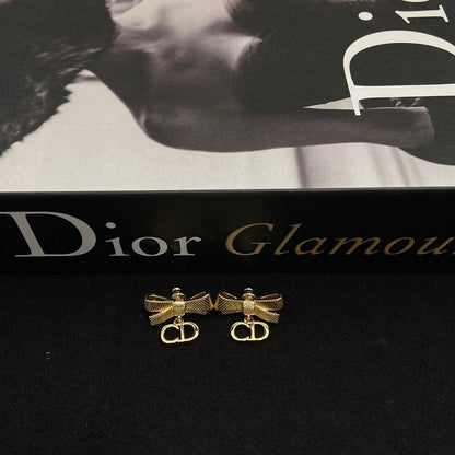 DIE45   Women's new bow letter earring jewelry