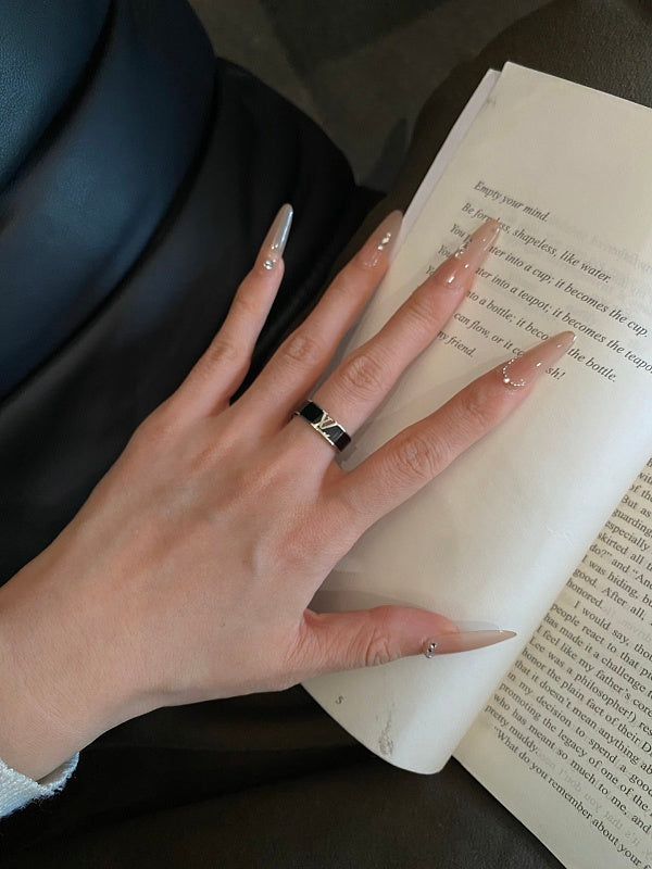 J155    Women's new fashionable titanium steel ring jewelry