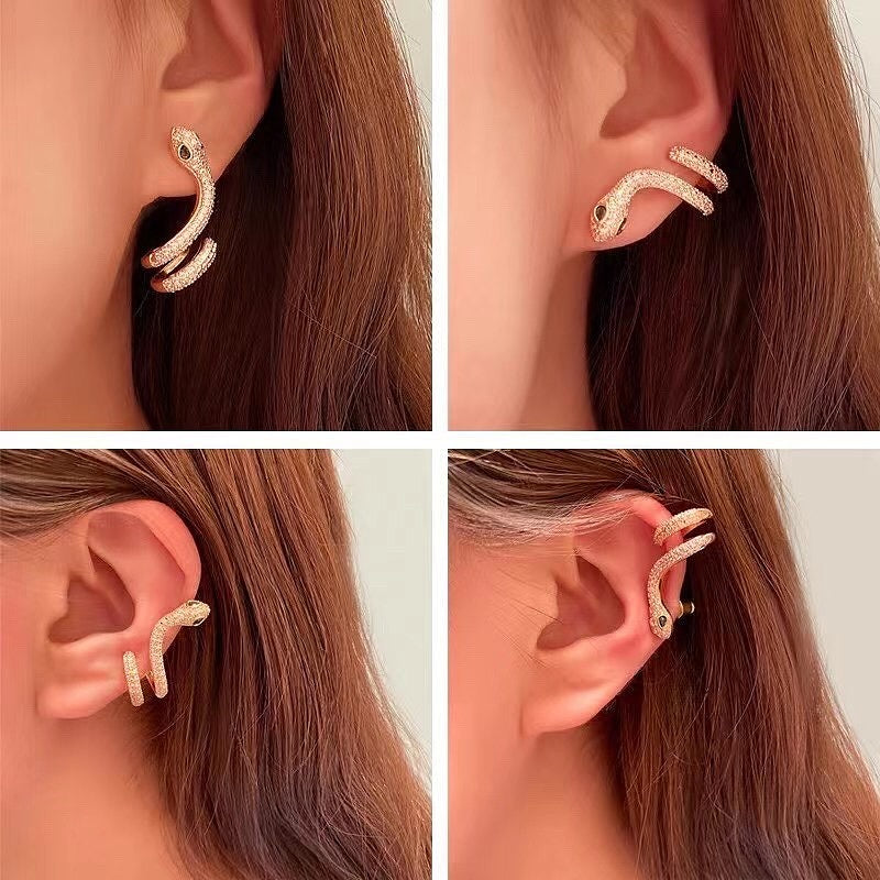 A108  Female snake shaped ear bone clip jewelry
