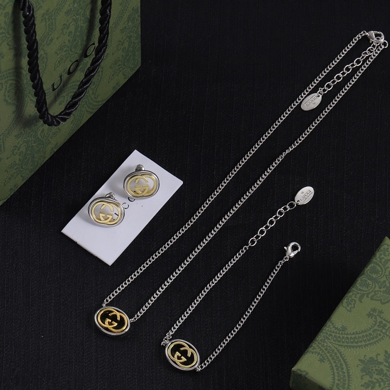 GN37   Women's necklace, bracelet, and earring set jewelry