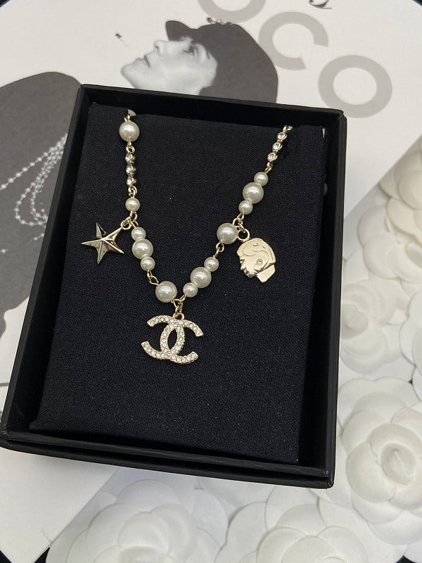 CHN124  Women's New Fashionable Head Star Double C Set Jewelry