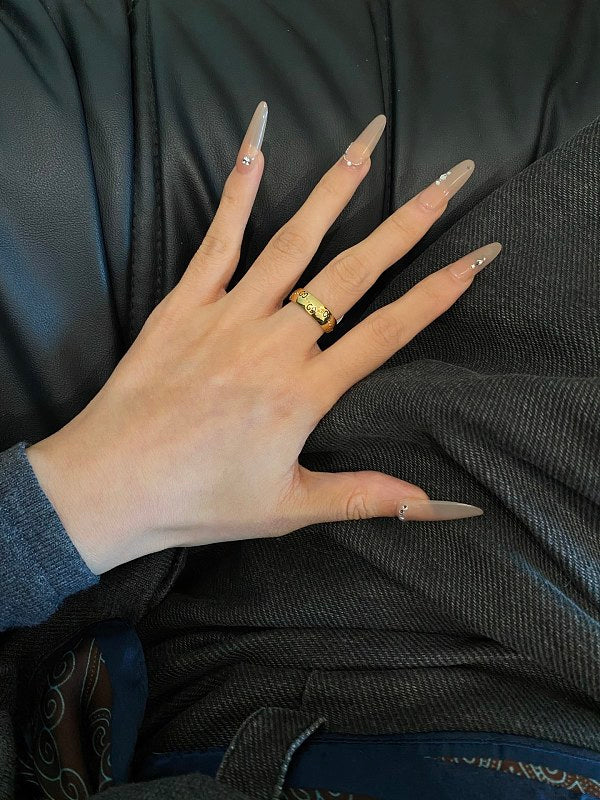 J141   Women's new fashionable titanium steel ring jewelry