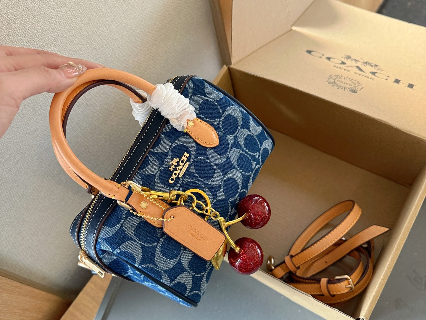 MCP21 Leather Bag 18CM 25CM Bags With box